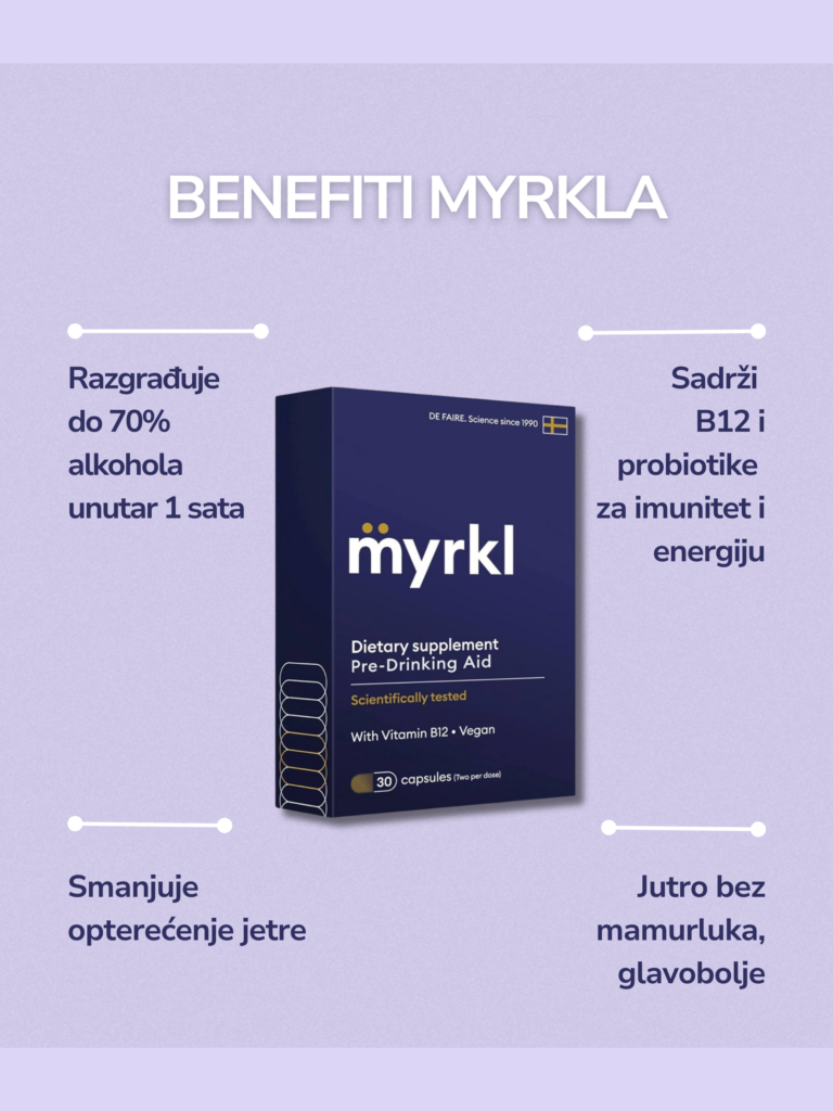Myrkl dodatak prehrani za mamurluk uz konzumaciju alkohola